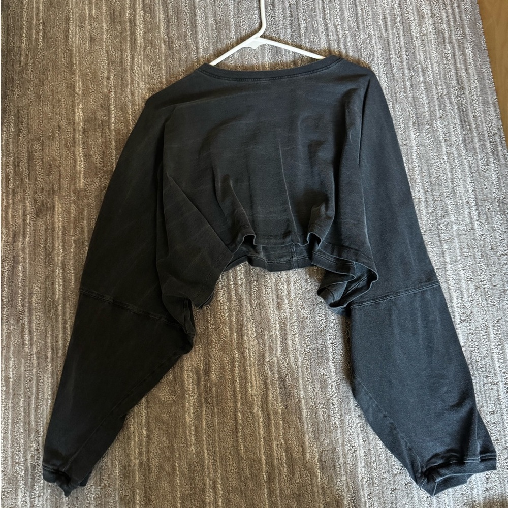 JOAH BROWN SLOUCHY CROP LONG SLEEVE